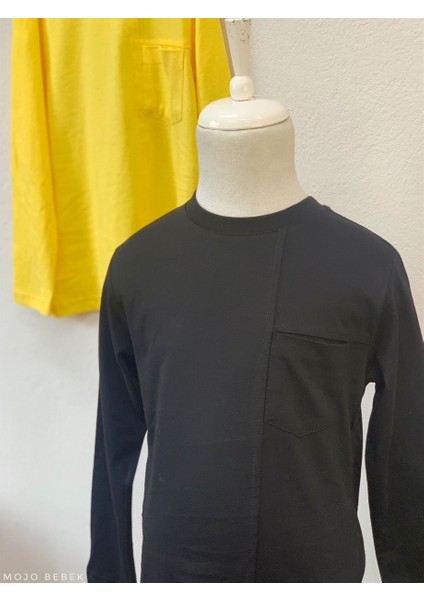 Erkek Çocuk Basic Uzun Kol T-Shirt 1115 Siyah