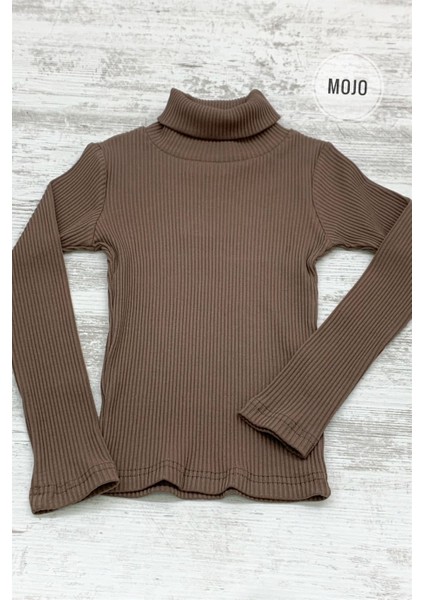 Kız Çocuk 5-14 Yaş Balıkçı Yaka Kaşkorse Body 3098 Kahverengi