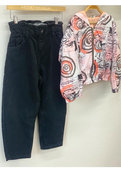 Kız Çocuk Beli Lastikli Mom Pantolon 2193 Siyah fiyatları