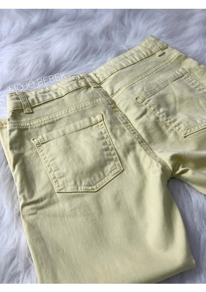 Kız Çocuk Yazlık Yumuşak Relax Pantolon 56603 Sarı modelleri