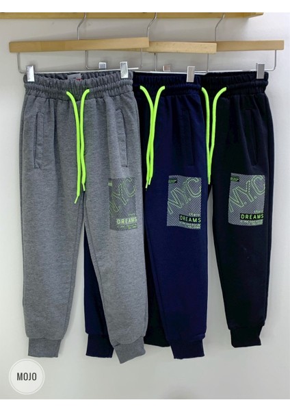Mojo Erkek Çocuk Nyc Baskılı Lastikli Paça Eşofman Altı 2093 Füme fırsatları