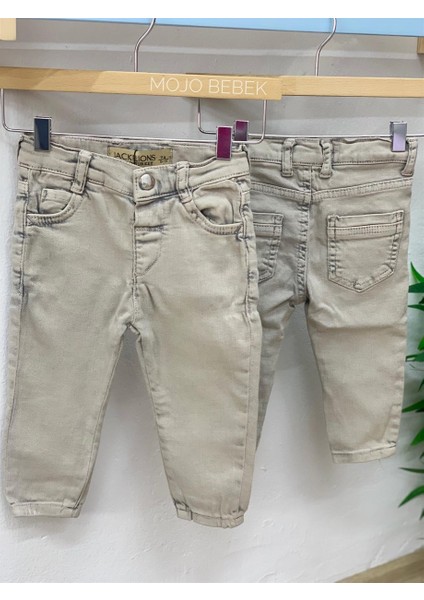 Mojo Erkek Bebek Dar Paça Kot Pantolon 15052 Gri fırsatları