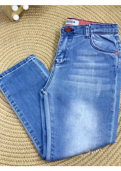 Nk Kids Erkek Çocuk Düz Denim Pantolon 64619 Kırmızı