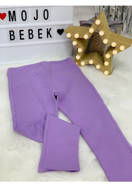 Kız Çocuk 5-14 Yaş Pamuklu Tayt Mor fiyatları