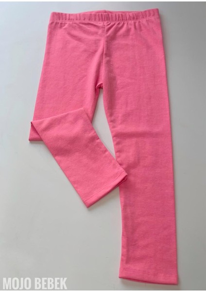 Kız Çocuk Düz Renk Tayt 51413 Pembe