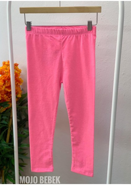 Kız Çocuk Düz Renk Tayt 51413 Pembe