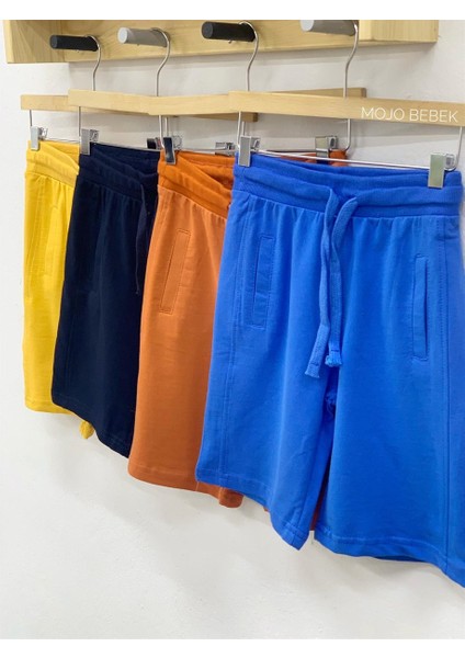 Erkek Çocuk 3-14 Yaş %100 Pamuk Penye Şort 4054 Kiremit modelleri