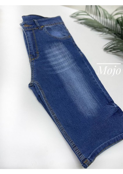 Mojo Erkek Çocuk 9-12 Yaş Taşlanmış Likralı Kot Şort Lacivert fiyatları