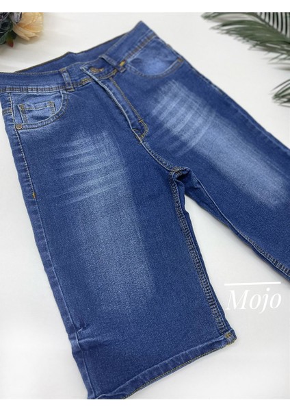 Mojo Erkek Çocuk 9-12 Yaş Taşlanmış Likralı Kot Şort Lacivert modelleri