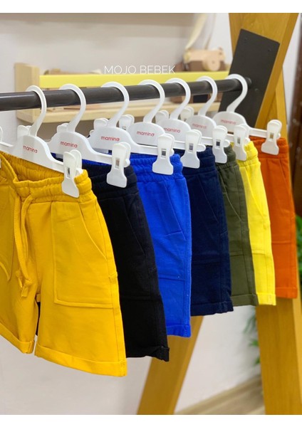 Erkek Çocuk 3-14 Yaş Duble Paça Cepli Şort 4065 Siyah modelleri