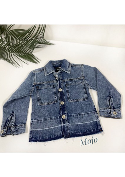 Mojo Kız Çocuk Yazlık Kot Ceket 2597 Kot Mavi
