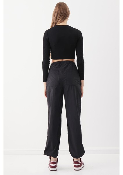 Lastik Detaylı Paraşüt Kumaş Pantolon indirimleri