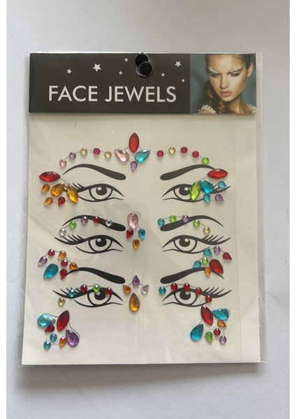 Face Gems Yüz Süsleme Taşı Vücut Kristali Model 21