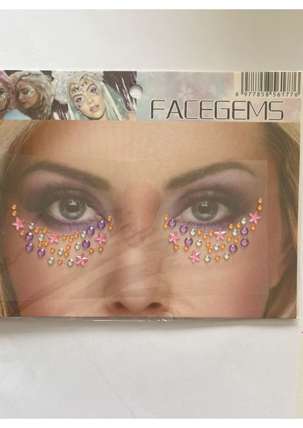 Face Gems Yüz Süsleme Taşı Vücut Kristali Model 27