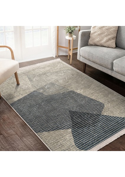 Krem Zeminde Eskitme Motifli Dokuma Desenli Sade & Şık Klasik Salon & Oturma Odası Dış Mekan & Outdoor Dijital Baskılı Makinede Yıkanabilir Kaymaz Taban Saçaklı Halı