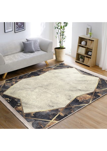 Eskitme Zeminde Çerçeveli Motifli Mermer Desenli Geometrik Klasik Salon & Oturma Odası Yatak Odası Dijital Baskılı Makinede Yıkanabilir Kaymaz Taban Saçaklı Halı fiyatları