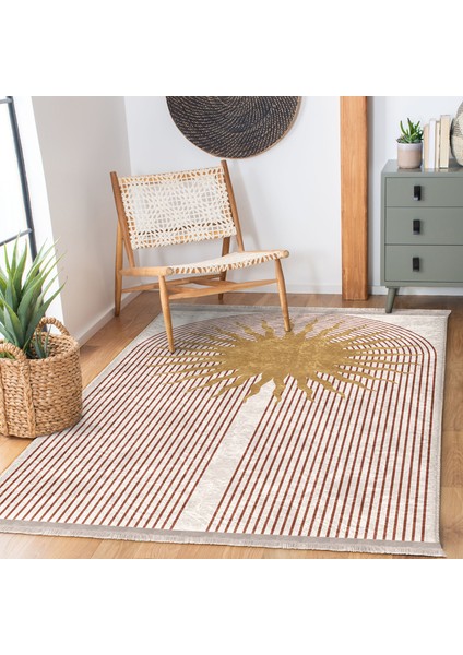 Beyaz - Krem Zeminde Mistik Motifli Bohem Desenli Geometrik Bohem Dış Mekan & Outdoor Banyo Dijital Baskılı Makinede Yıkanabilir Kaymaz Taban Saçaklı Halı fiyatları