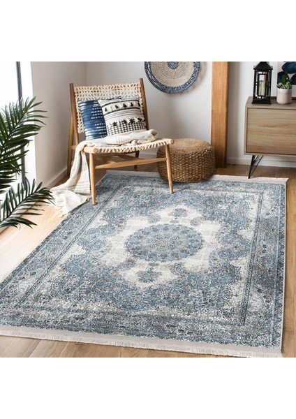 Krem Zeminde Otantik Motifli Osmanlı Desenli Etnik Motifler Vintage Yatak Odası Salon & Oturma Odası Dijital Baskılı Makinede Yıkanabilir Kaymaz Taban Saçaklı Halı indirimleri