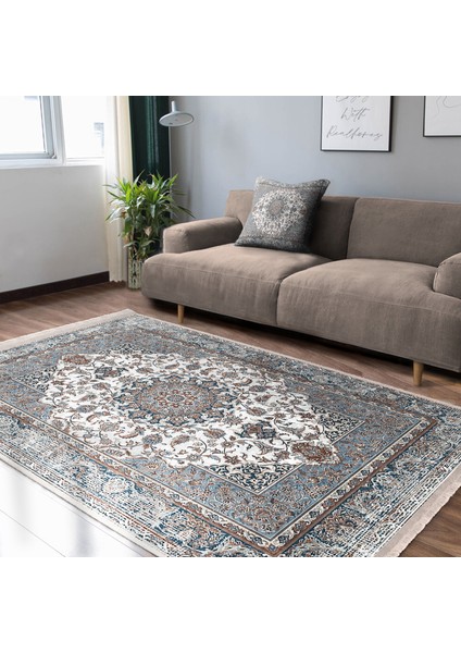 Antika Zeminde Hereke Motifli Osmanlı Desenli Avangarde Vintage Salon & Oturma Odası Yatak Odası Dijital Baskılı Makinede Yıkanabilir Kaymaz Taban Saçaklı Halı fiyatları