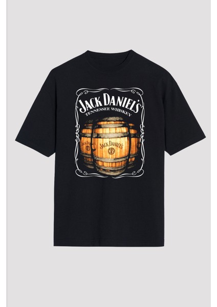 Baskılı Unisex Siyah Oversize Tişört fiyatları