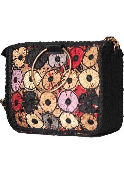 Kadın Çok Renkli Hasır Çapraz Askılı Omuz Çantası fiyatları