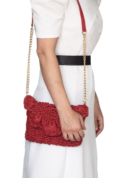 Çiçek Motifli Kadın Hasır Zarf Çanta modelleri