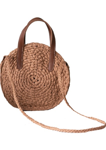 Kadın Hasır Çapraz Askılı Omuz Çantası