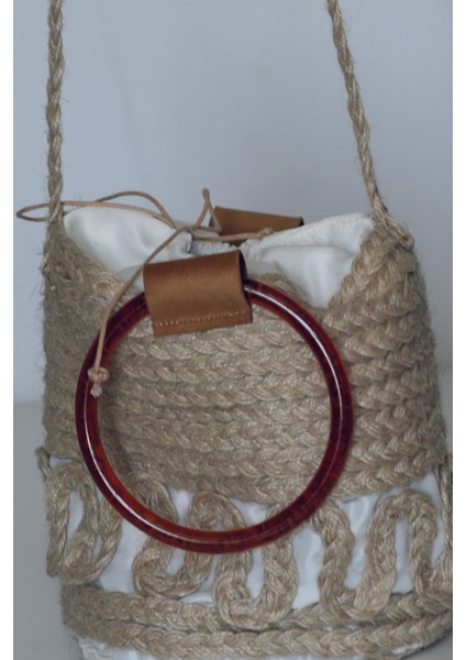 Plastik Saplı Basket Hasır Çanta modelleri