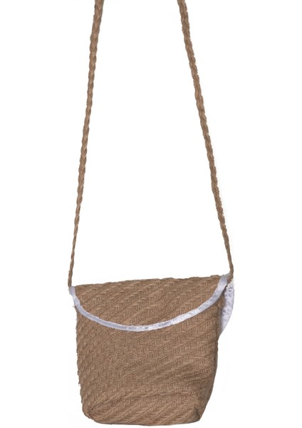 Kadın Papatya Işlemeli Jüt Mini Omuz Çantası fiyatları