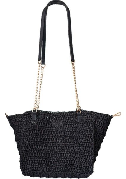 Kadın Zincir Askılı Hasır Omuz Çantası
