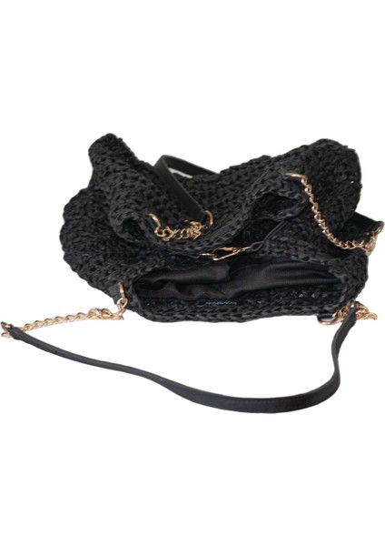 Kadın Zincir Askılı Hasır Omuz Çantası modelleri