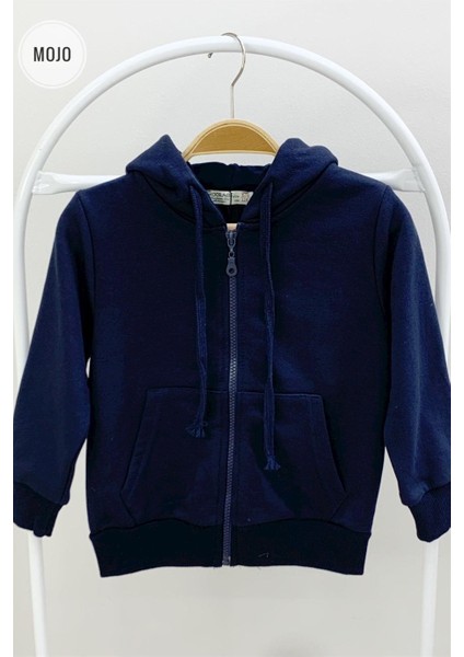 Mojo Unisex Fermuarlı Kapüşonlu Hırka 5046 Lacivert