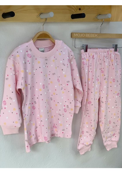 Hello Desenli Pijama Takımı 2409 Pembe