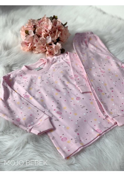 Hello Desenli Pijama Takımı 2409 Pembe