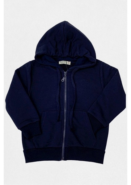Mojo Unisex Fermuarlı Kapüşonlu Hırka 5046 Lacivert