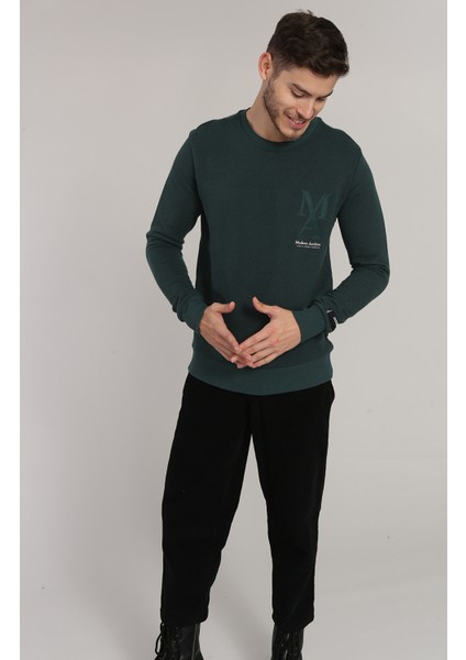 Bisiklet Yaka Işlemeli Sweatshirt- Blumelvin fırsatları