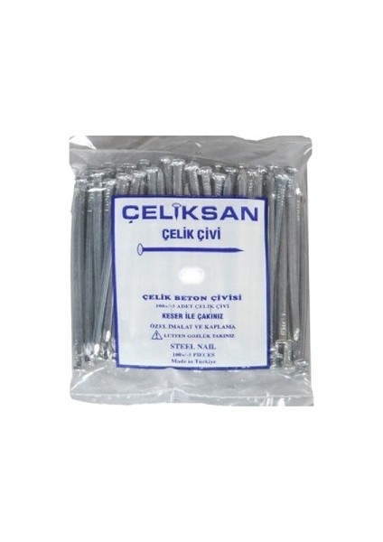 Beton Çivisi 100 Adet Çelik Çivi 4x50
