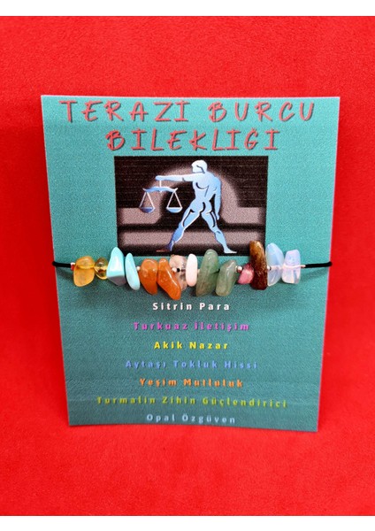 Terazi Burcu Bileklik Doğal Taş