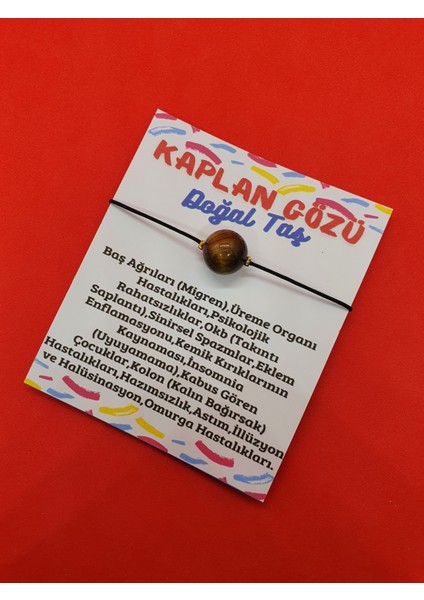 Kaplan Gözü Taşı Bileklik 12MM Orijinal Doğal Taş