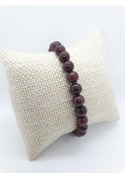 Lal (Garnet) Doğal Taş Bileklik 8 mm Orijinal Doğal Taş fiyatları