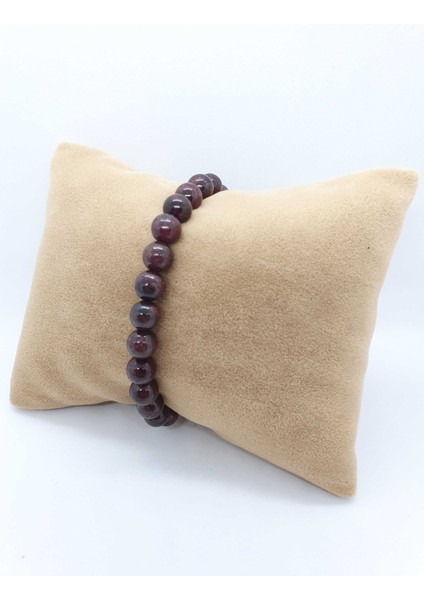 Lal (Garnet) Doğal Taş Bileklik 8 mm Orijinal Doğal Taş fırsatları