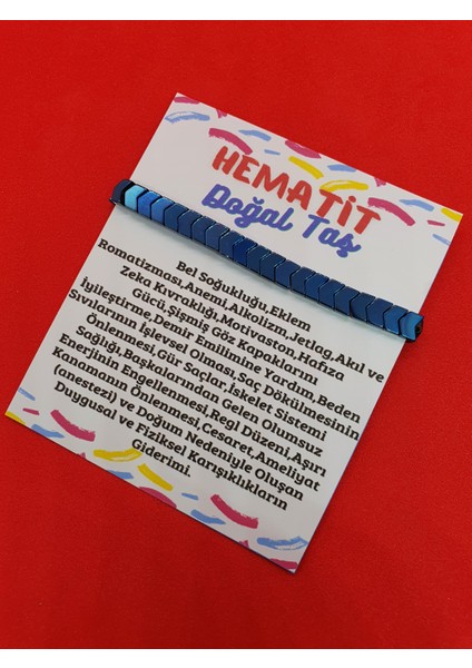 Doğal Hematit Taşı Ayarlanabilir Bileklik fiyatları