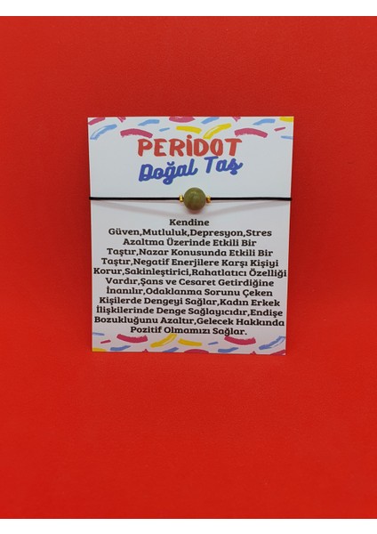 Peridot Doğal Taş Bileklik Ayarlamalı Bağlama Sistemli fiyatları