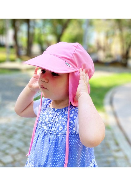 Flap Lejyoner, Ense Korumalı, Boyundan Bağlamalı, Çocuk Bebek Güneş Şapka, Ekoteks 100 Sertifikalı