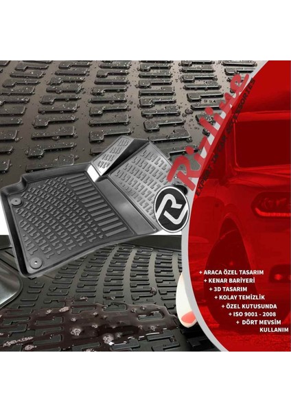 Porsche Cayenne 2002-2010 3D Havuzlu Paspas