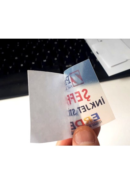 Canon Yazıcılar Için Yarı Şeffaf Yapışkanlı Sticker Fotoğraf Kağıdı Yırtılmaz Plastik A4 10 Yaprak