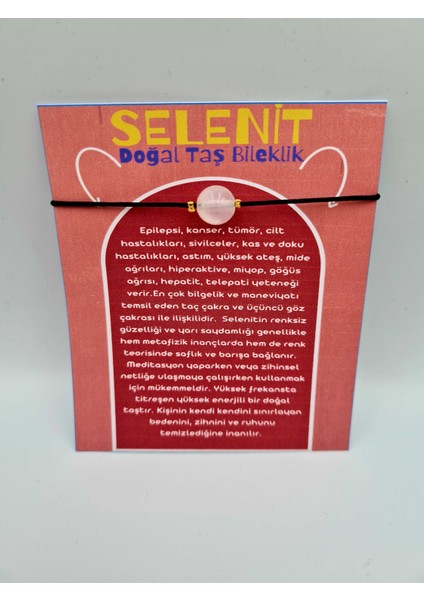 Selenit Doğal Taş Bileklik