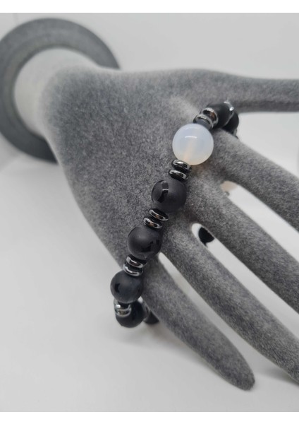 Opal, Obsidyen, Hematit, Oniks Doğal Taş Bileklik Tasarım fiyatları