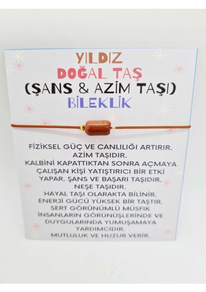 Yıldız Doğal Taş Bileklik ( Azim & Şans Taşı )