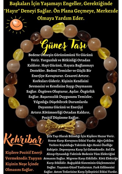 Doğal Taş Bileklik Kehribar, Güneş Taşı Aaa Kalite Orijinal Doğal Taş Sertifikalı Kehribar